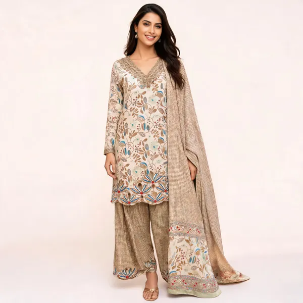 Beige_Cotton_Printed_Straight_Kurta_Set_For_Women
