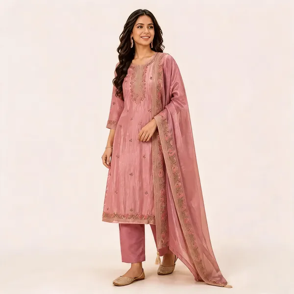 Pink_Tissue_Embroidered_Straight_Suit_Set_For_Women