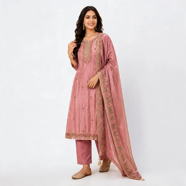 Pink_Tissue_Embroidered_Straight_Suit_Set_For_Women