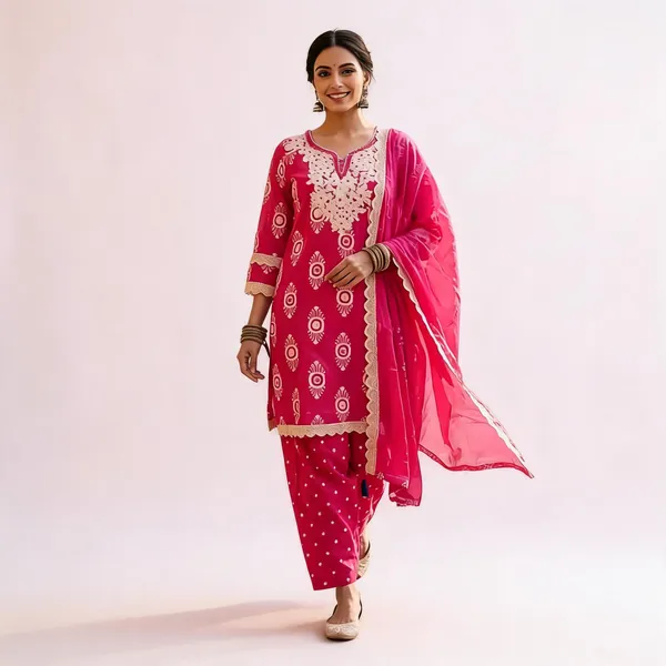 Green_And_Pink_Cotton_Embroidered_Salwar_Suit_Set_For_Women_Pack_Of_2