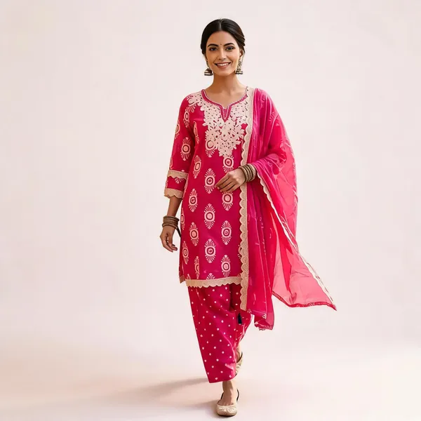 Green_And_Pink_Cotton_Embroidered_Salwar_Suit_Set_For_Women_Pack_Of_2