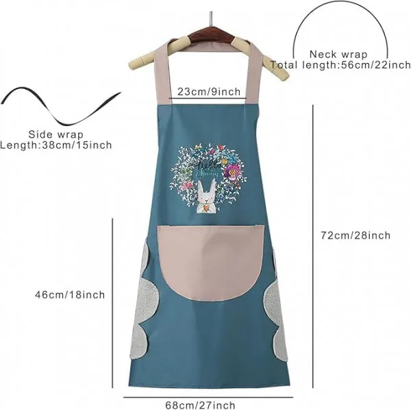 Waterproof_Floral_Print_Kitchen_Apron