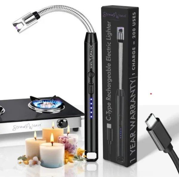 Black_Rechargeable_USB_Flexible_Neck_Electric_Lighter