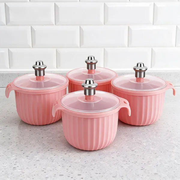 Pink_Plastic_Ribbed_Storage_Box_Set_Of_4