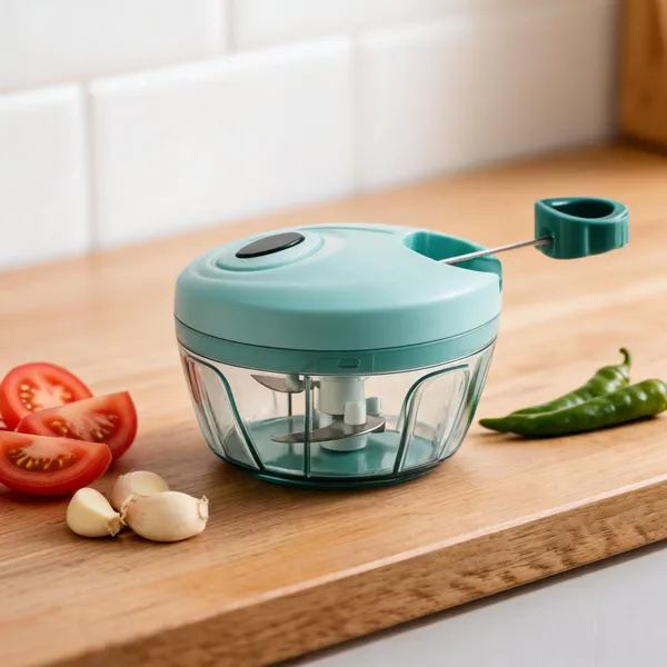 Teal_Blue_Plastic_Manual_Pull_Cord_Food_Chopper