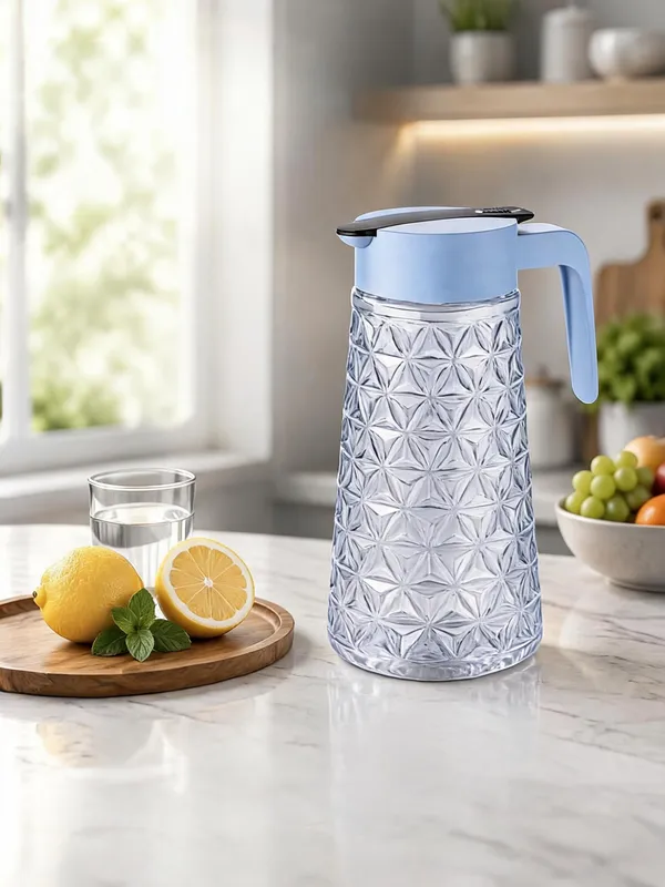 Multicolor_Food_Grade_Plastic_Geometric_Prism_Pattern_Water_Jug_1600_Ml