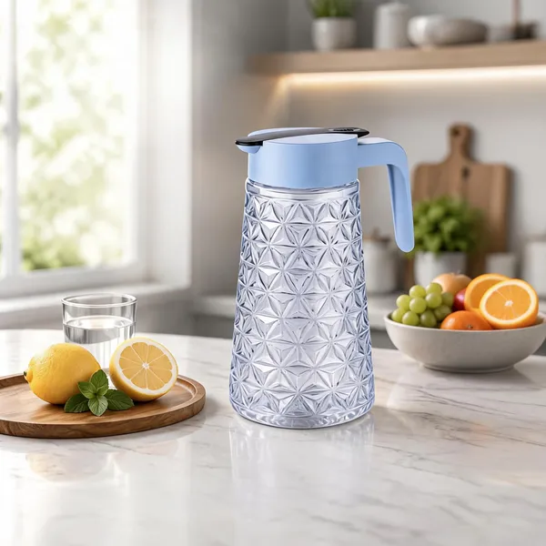 Multicolor_Food_Grade_Plastic_Geometric_Prism_Pattern_Water_Jug_1600_Ml