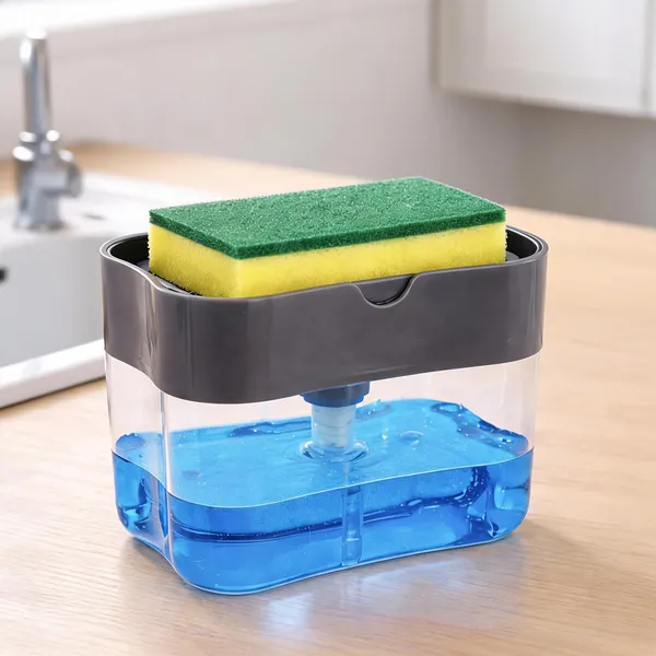Multicolor_Plastic_2_In_1_Soap_Dispenser_With_Sponge_Holder