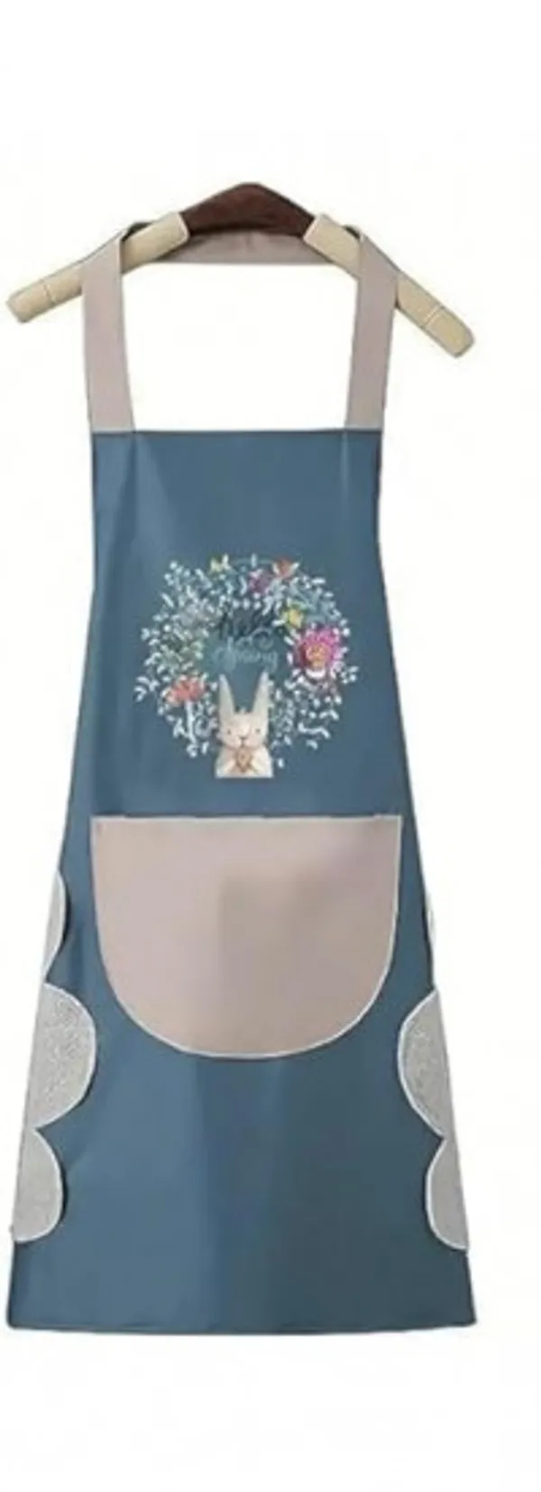 Waterproof_Floral_Print_Kitchen_Apron