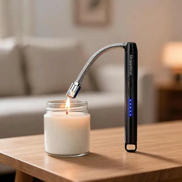 Black_Plastic_Metal_Flexible_Neck_Usb_Rechargeable_Electric_Lighter