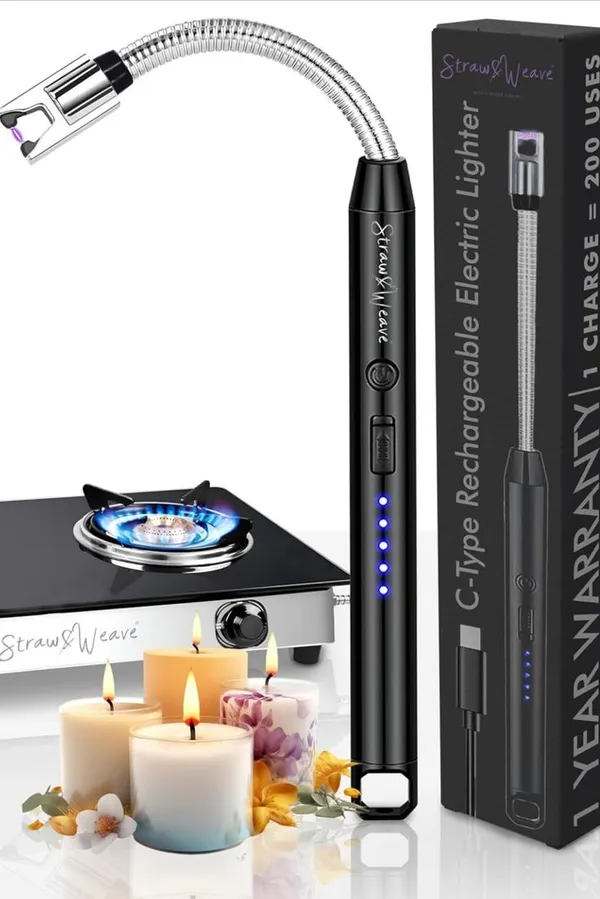 Black_Rechargeable_USB_Flexible_Neck_Electric_Lighter