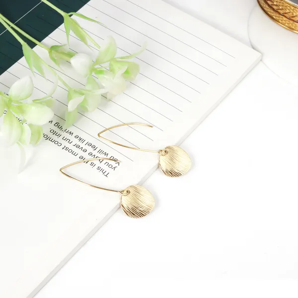 Gold_Tone_Textured_Fan_Drop_Earrings_for_Women