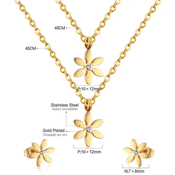 Gold_Plated_Floral_Necklace_And_Earrings_Set_for_Women