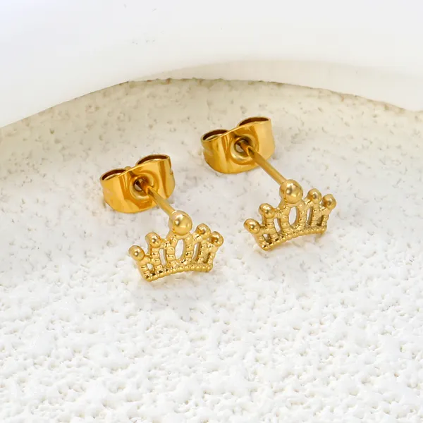 Gold_Tone_Crown_Stud_Earrings_for_Women
