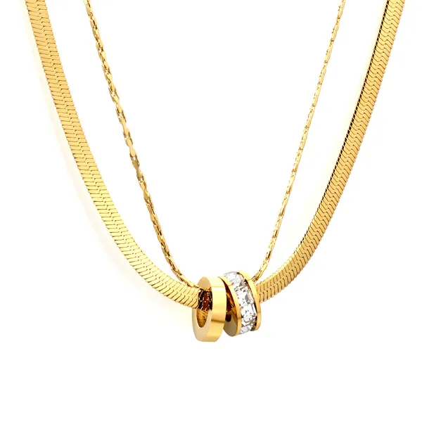 Gold_Tone_Dual_Layer_Ring_Pendant_Necklace_for_Women