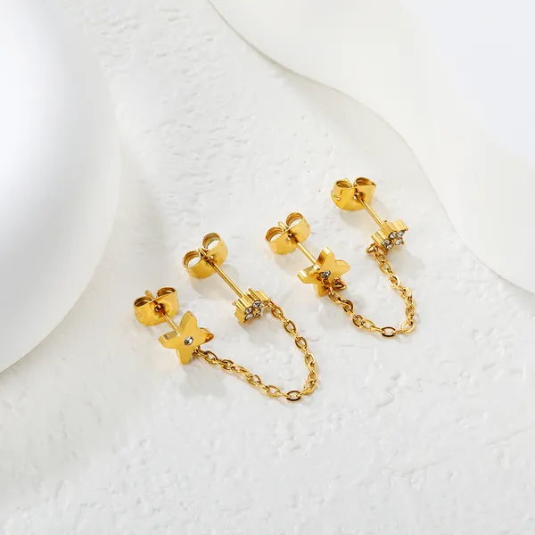 Gold_Tone_Chain_Link_Cross_Earrings_for_Women