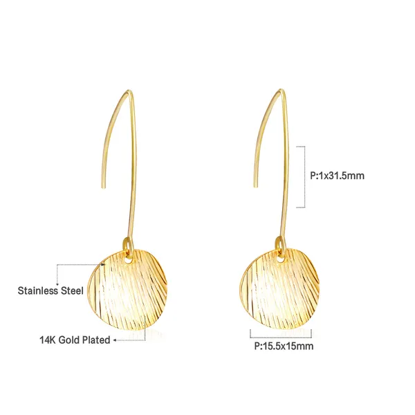 Gold_Tone_Textured_Fan_Drop_Earrings_for_Women