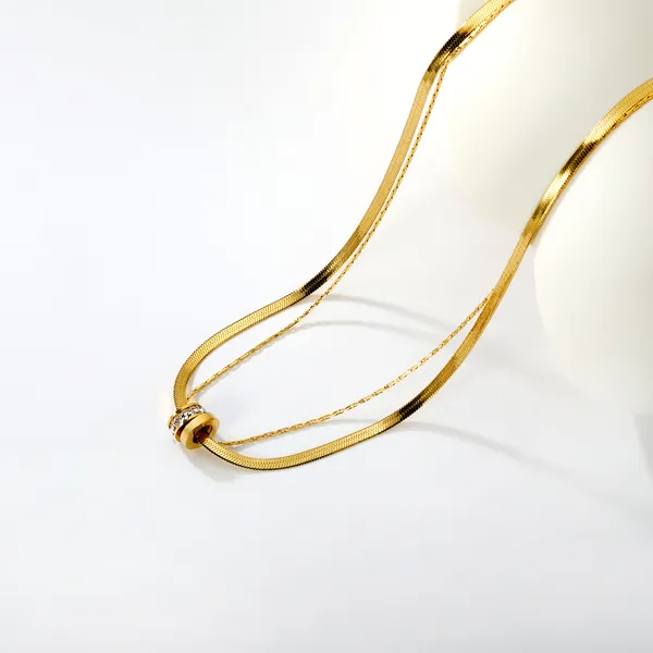Gold_Tone_Dual_Layer_Ring_Pendant_Necklace_for_Women
