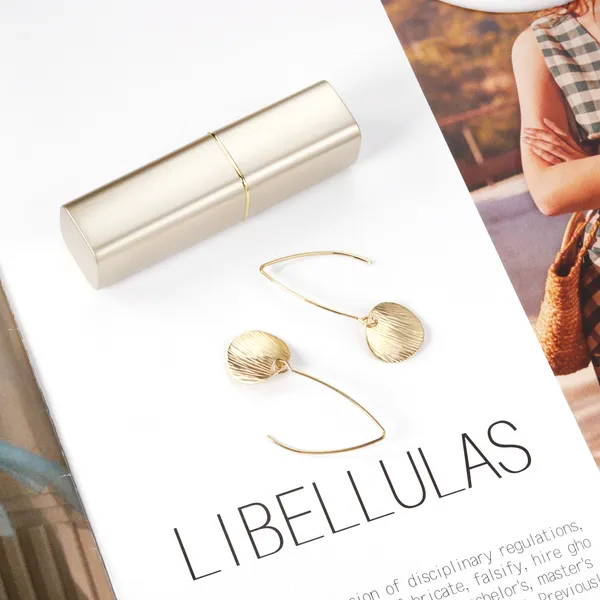 Gold_Tone_Textured_Fan_Drop_Earrings_for_Women