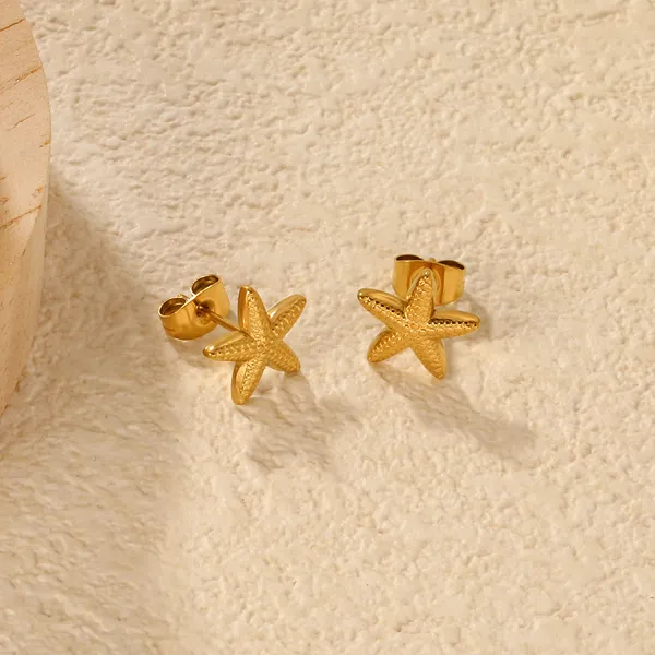 Gold_Metal_Starfish_Stud_Earrings_for_Women