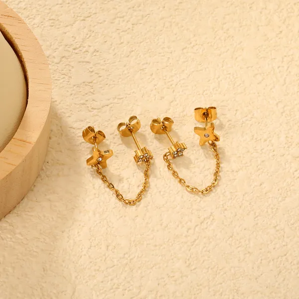 Gold_Tone_Chain_Link_Cross_Earrings_for_Women