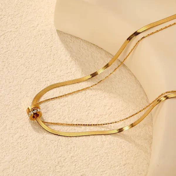 Gold_Tone_Dual_Layer_Ring_Pendant_Necklace_for_Women