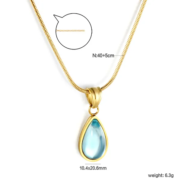 Gold_Tone_Blue_Teardrop_Pendant_Necklace_for_Women