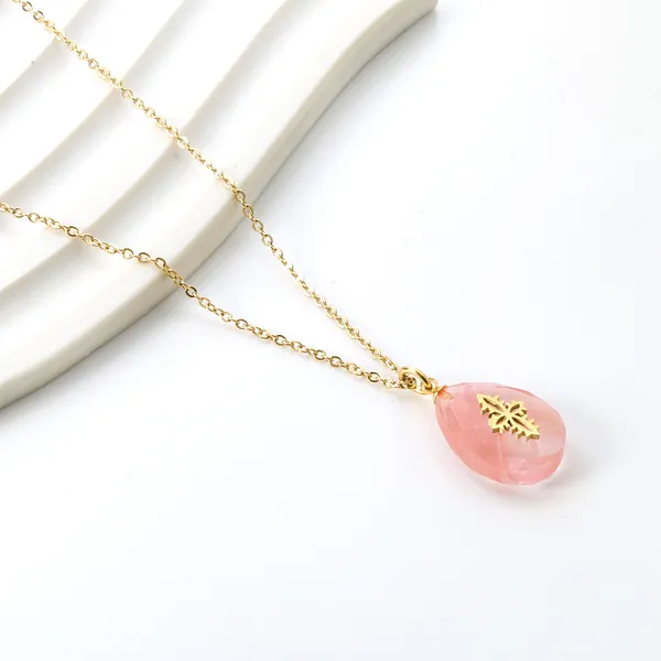 Pink_Gold_Tone_Teardrop_Pendant_Necklace_for_Women