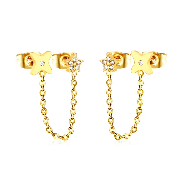 Gold_Tone_Chain_Link_Cross_Earrings_for_Women