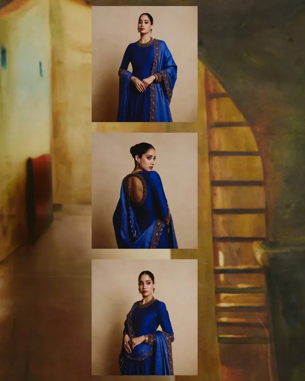 Blue_Embroidered_Anarkali_Suit_Set_For_Women