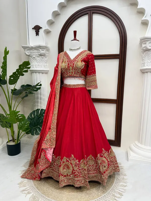 Red_Embroidered_Flared_Lehenga_Choli_Set_for_Women