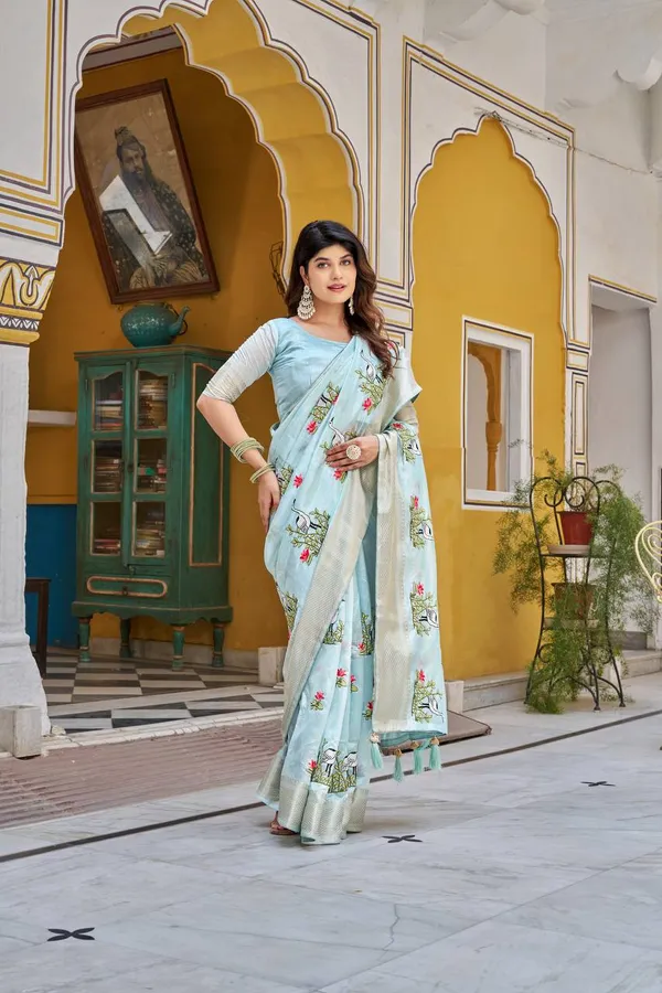 Kota_Crishtal_Heavy_Zecard_Bodar_With_Embroidery_Thread_Work_Saree_Bright_Pink