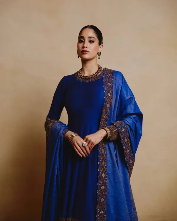Blue_Embroidered_Anarkali_Suit_Set_For_Women