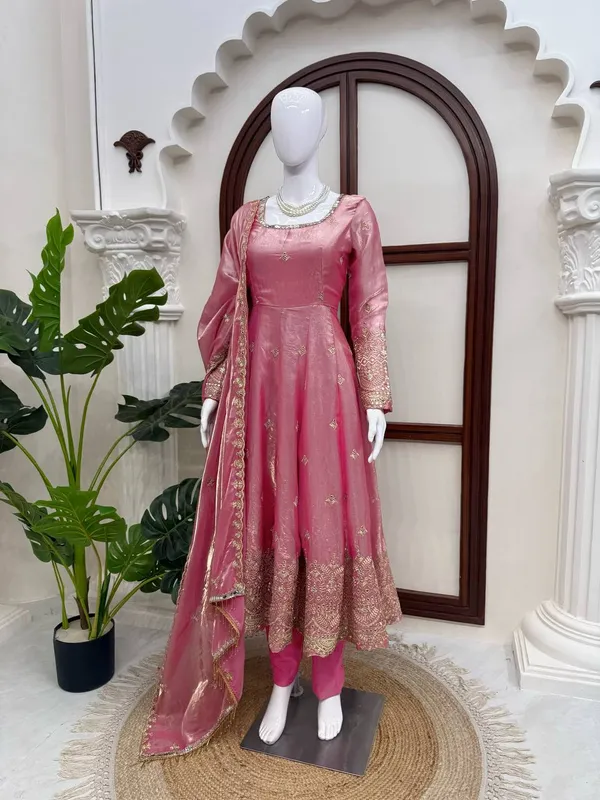 Pink_Embellished_Flared_Lehenga_Set_for_Women
