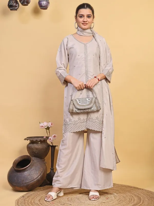 Beige_Embroidered_Anarkali_Kurta_Set_for_Women