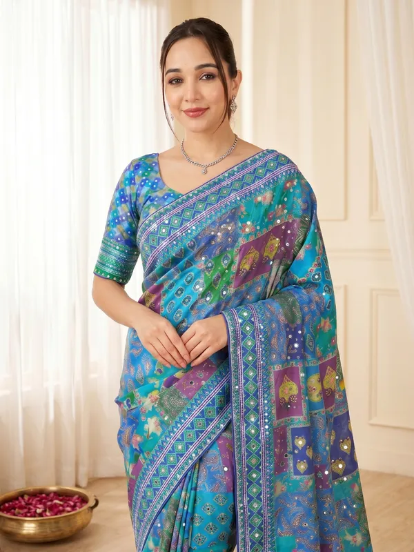 New_Launching_Vayara_ajarakh_print_with_real_mirror_work_and_pallu_fancy_real_diamond_latkan_Saree