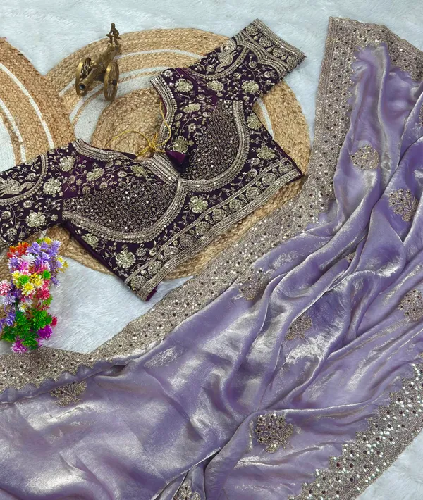 New_Launching_Vayara_embroidery_work_with_sequences_and_cut_work_border_Saree