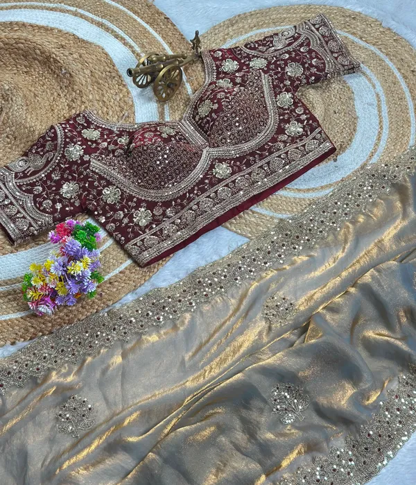 New_Launching_Vayara_embroidery_work_with_sequences_and_cut_work_border_Saree