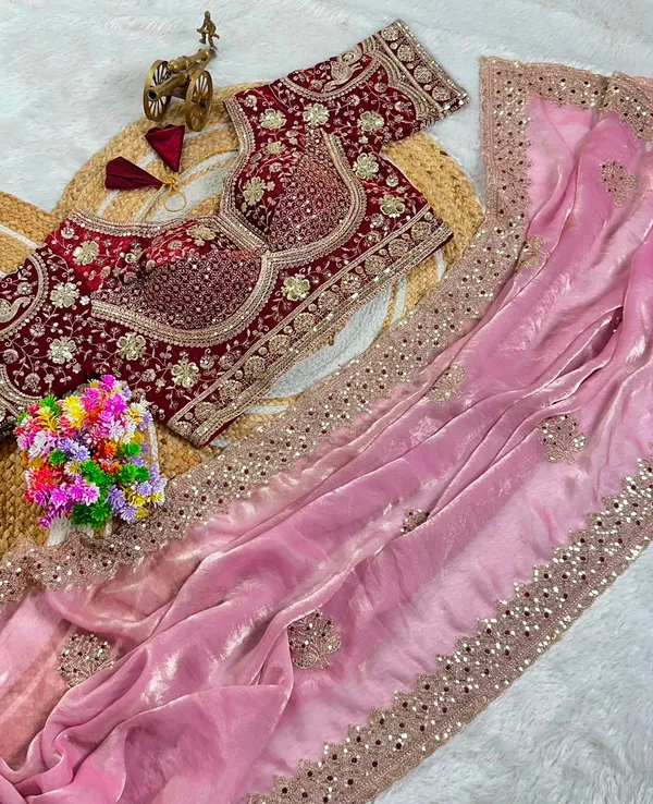 New_Launching_Vayara_embroidery_work_with_sequences_and_cut_work_border_Saree