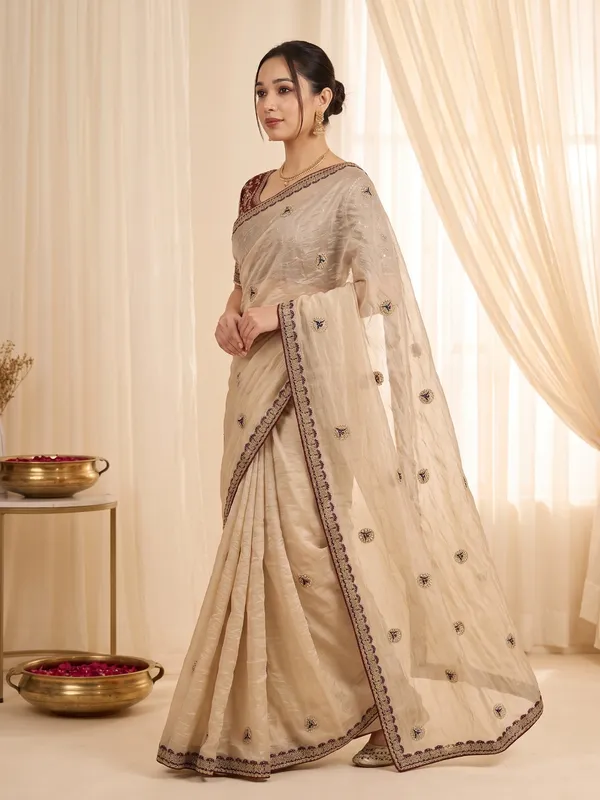 New_Launching_Vayara_sequence_and_zari_embroidery_work_with_multi_Arco_border_Saree