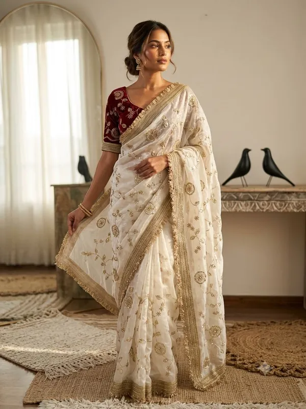 New_Launching__Vayara_c_pallu_birts_embroidery_work_with_ready_made_lace_border_Saree