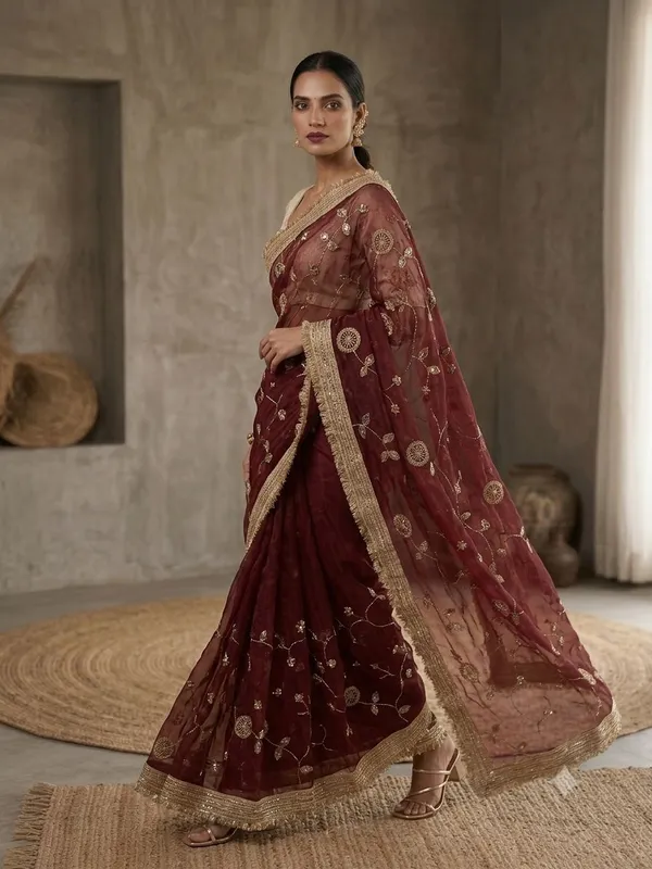 New_Launching__Vayara_c_pallu_birts_embroidery_work_with_ready_made_lace_border_Saree
