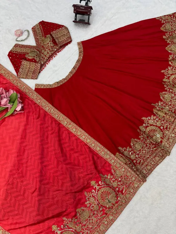Red_Embroidered_Flared_Lehenga_Choli_Set_for_Women
