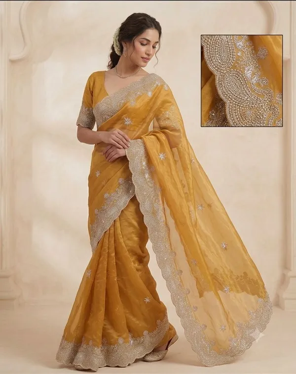 Vayara_launching_new_5_mm_mat_sequence_work_with_gold_zari_thread_embroidered_work_and_whole_sarees_have_multi_thread_butta_work_and_Arco_border_work_saree
