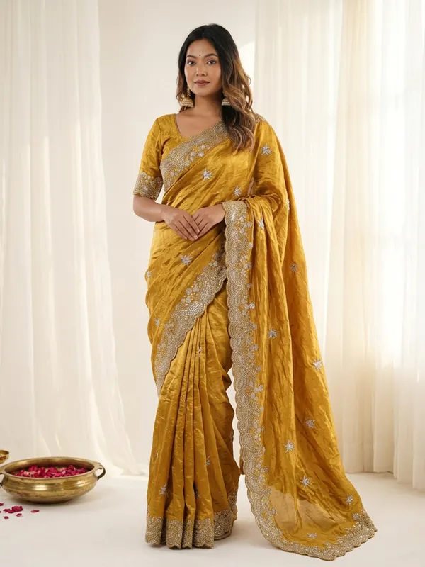 Vayara_launching_new_5_mm_mat_sequence_work_with_gold_zari_thread_embroidered_work_and_whole_sarees_have_multi_thread_butta_work_and_Arco_border_work_saree