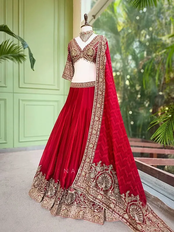 Red_Embroidered_Flared_Lehenga_Choli_Set_for_Women