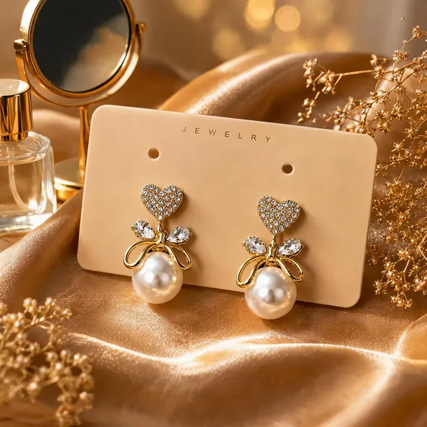 Gold_Pearl_&_Crystal_Rhinestone_&_Alloy_Drop_&_Dangle_Earrings_For_Women