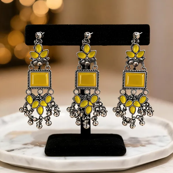 Silver_&_Yellow_Alloy_Drop_&_Dangle_Earrings_For_Women