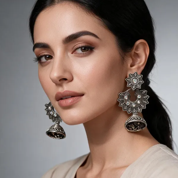 Silver_Jhumka_Earrings_For_Women