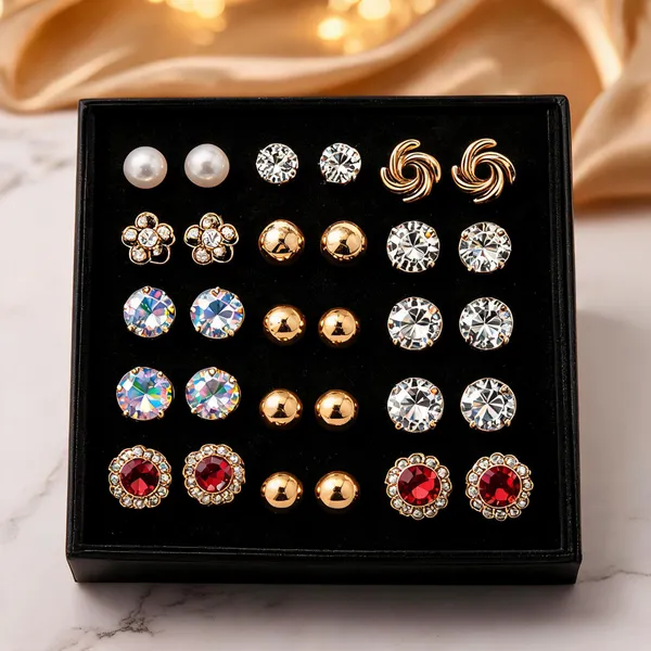 Gold_Pearl_&_Beads_&_Alloy_Stud_Earrings_For_Women_(Pack_of_12_)
